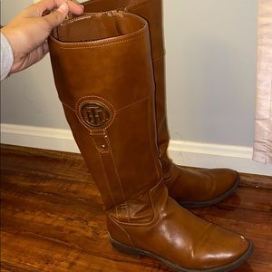 Brown Tommy Hilfiger Riding Boots
